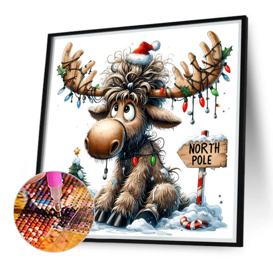 Diamond Painting - Full Round - Christmas elk (30*30CM)