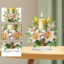 Load image into Gallery viewer, Acrylic Special Shape Lily Candle Desktop Diamond Art Kits for Home Office Decor