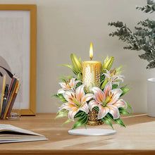 Load image into Gallery viewer, Acrylic Special Shape Lily Candle Desktop Diamond Art Kits for Home Office Decor