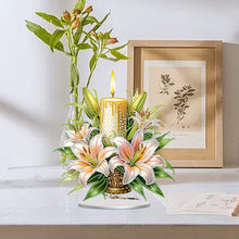 Load image into Gallery viewer, Acrylic Special Shape Lily Candle Desktop Diamond Art Kits for Home Office Decor