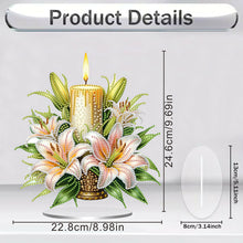 Load image into Gallery viewer, Acrylic Special Shape Lily Candle Desktop Diamond Art Kits for Home Office Decor