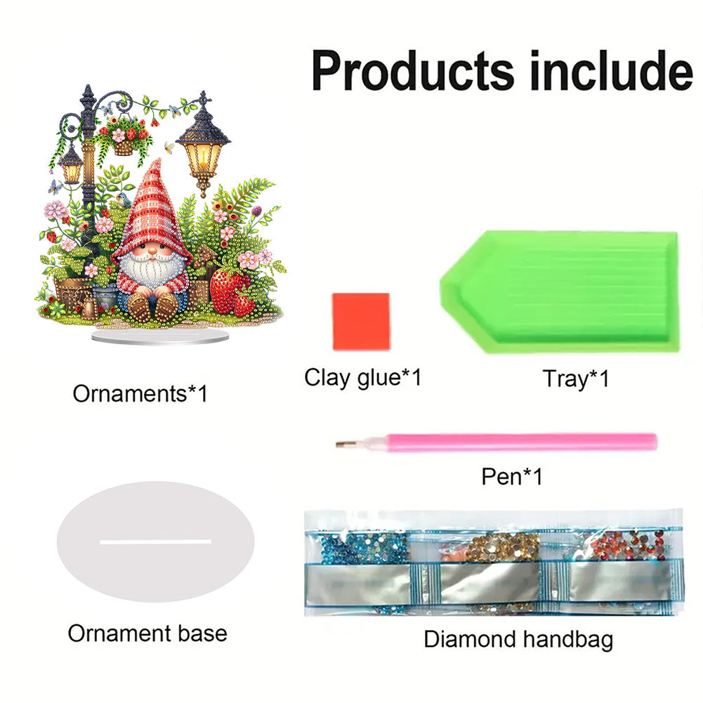 Acrylic Special Shape Lily Candle Desktop Diamond Art Kits for Home Office Decor