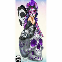 Load image into Gallery viewer, Diamond Painting - Full Square - Skull butterfly girl (40*80CM)