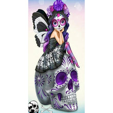 Load image into Gallery viewer, Diamond Painting - Full Square - Skull butterfly girl (40*80CM)
