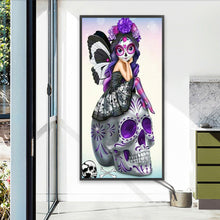 Load image into Gallery viewer, Diamond Painting - Full Square - Skull butterfly girl (40*80CM)