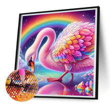 Load image into Gallery viewer, Diamond Painting - Full Round - Crystal rainbow pink swan (30*30CM)