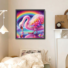 Load image into Gallery viewer, Diamond Painting - Full Round - Crystal rainbow pink swan (30*30CM)