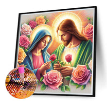 Load image into Gallery viewer, Diamond Painting - Full Round - rose flower virgin jesus (40*40CM)