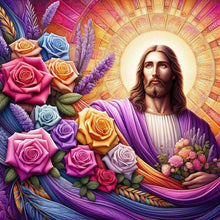Load image into Gallery viewer, Diamond Painting - Full Round - rose jesus (40*40CM)