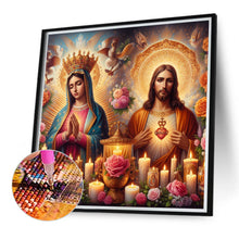 Load image into Gallery viewer, Diamond Painting - Full Round - candle mother jesus (40*40CM)