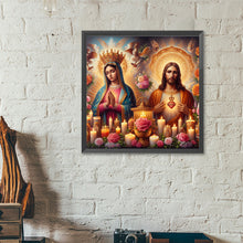 Load image into Gallery viewer, Diamond Painting - Full Round - candle mother jesus (40*40CM)