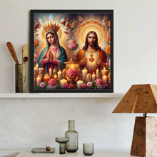 Load image into Gallery viewer, Diamond Painting - Full Round - candle mother jesus (40*40CM)