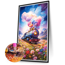 Load image into Gallery viewer, Diamond Painting - Full Round - Flower Field Train (40*70CM)