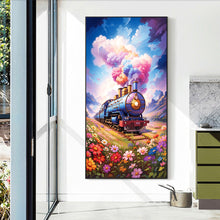 Load image into Gallery viewer, Diamond Painting - Full Round - Flower Field Train (40*70CM)