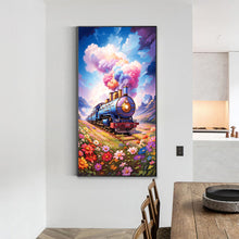 Load image into Gallery viewer, Diamond Painting - Full Round - Flower Field Train (40*70CM)