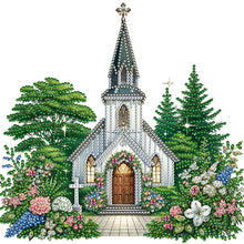 Load image into Gallery viewer, Diamond Painting - Partial Special Shaped - church (30*30CM)