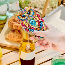 Load image into Gallery viewer, Wooden Cat Diamond Painting Bottle Opener Helper Rhinestones Bottle Opening Tool