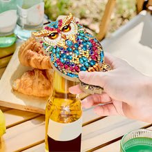 Load image into Gallery viewer, Wooden Cat Diamond Painting Bottle Opener Helper Rhinestones Bottle Opening Tool