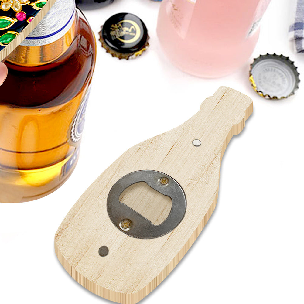 Wooden Cat Diamond Painting Bottle Opener Helper Rhinestones Bottle Opening Tool