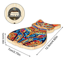 Load image into Gallery viewer, Wooden Cat Diamond Painting Bottle Opener Helper Rhinestones Bottle Opening Tool
