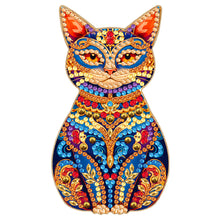 Load image into Gallery viewer, Wooden Cat Diamond Painting Bottle Opener Helper Rhinestones Bottle Opening Tool
