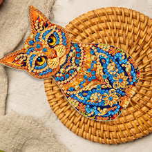 Load image into Gallery viewer, Wooden Cat Diamond Painting Bottle Opener Helper Rhinestones Bottle Opening Tool