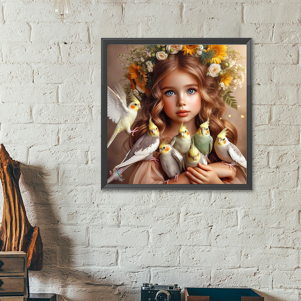Diamond Painting - Full Round - Cute big-eyed girl (40*40CM)