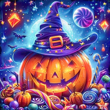 Load image into Gallery viewer, AB Diamond Painting - Full Round - Halloween Pumpkin And Candy (40*40CM)