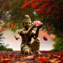 Load image into Gallery viewer, 4pcs Round Diamond Painting Set - Flower Zen (30*30CM)