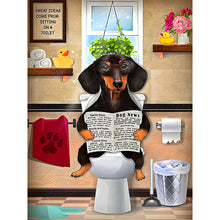 Load image into Gallery viewer, 2pcs Round Diamond Painting Set - Cat and puppy (30*40CM)