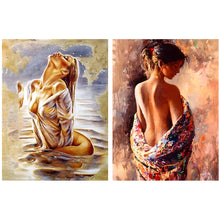 Load image into Gallery viewer, 2pcs Round Diamond Painting Set - Bath beauty (30*40CM)