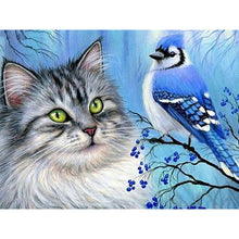 Load image into Gallery viewer, 2pcs Round Diamond Painting Set - Cat (40*30CM)