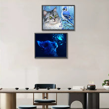 Load image into Gallery viewer, 2pcs Round Diamond Painting Set - Cat (40*30CM)