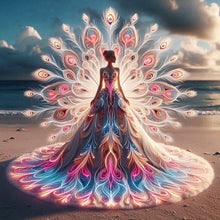 Load image into Gallery viewer, 2pcs Round Diamond Painting Set - Skirt girl (40*40CM)