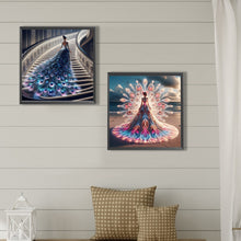 Load image into Gallery viewer, 2pcs Round Diamond Painting Set - Skirt girl (40*40CM)