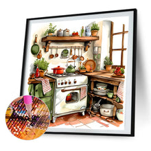 Load image into Gallery viewer, 2pcs Round Diamond Painting Set - Warm cabinet (40*40CM)