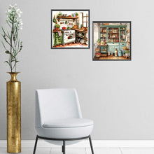 Load image into Gallery viewer, 2pcs Round Diamond Painting Set - Warm cabinet (40*40CM)