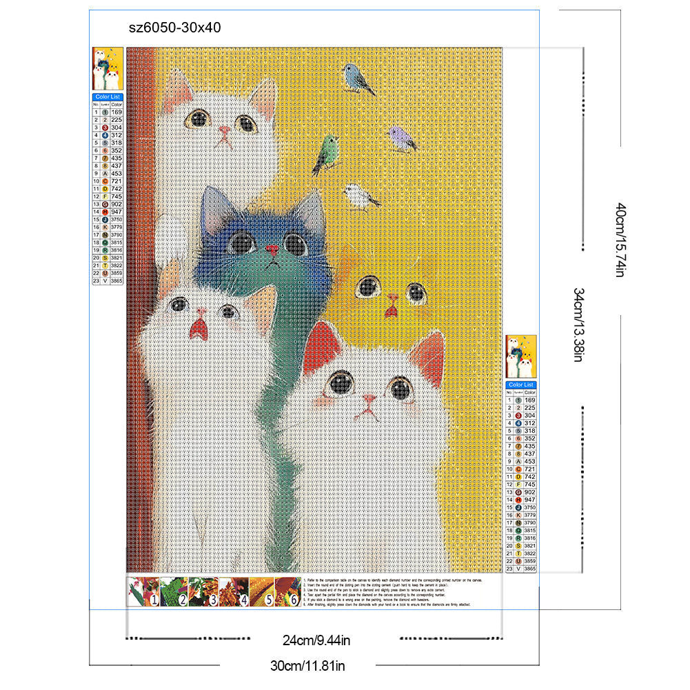 Diamond Painting - Full Round - kitten (30*40CM)