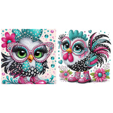 Load image into Gallery viewer, 2pcs Partial Special Diamond Painting Set - Colorful Chicken (30*30CM)