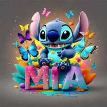 Load image into Gallery viewer, 3pcs Round Diamond Painting Set - Stitch (30*30CM)