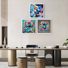 Load image into Gallery viewer, 3pcs Round Diamond Painting Set - Stitch (30*30CM)