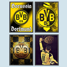 Load image into Gallery viewer, 4pcs Round Diamond Painting Set - Borussia Dortmund (30*40CM)