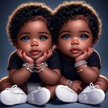 Load image into Gallery viewer, 4pcs Round Diamond Painting Set - boy (40*40CM)