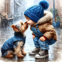 Load image into Gallery viewer, 4pcs Round Diamond Painting Set - boy (40*40CM)