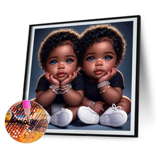 Load image into Gallery viewer, 4pcs Round Diamond Painting Set - boy (40*40CM)
