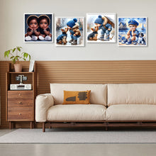 Load image into Gallery viewer, 4pcs Round Diamond Painting Set - boy (40*40CM)