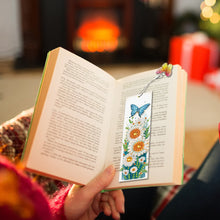 Load image into Gallery viewer, 3Pcs Special Shape Daisy Butterfly 5D DIY Diamond Painting Bookmark with Pendant