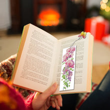 Load image into Gallery viewer, 3Pcs Special Shape Flowers 5D DIY Diamond Painting Bookmark with Pendants