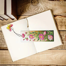 Load image into Gallery viewer, 3Pcs Special Shape Flowers 5D DIY Diamond Painting Bookmark with Pendants