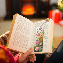 Load image into Gallery viewer, 3Pcs Special Shape Flowers 5D DIY Diamond Painting Bookmark with Pendants